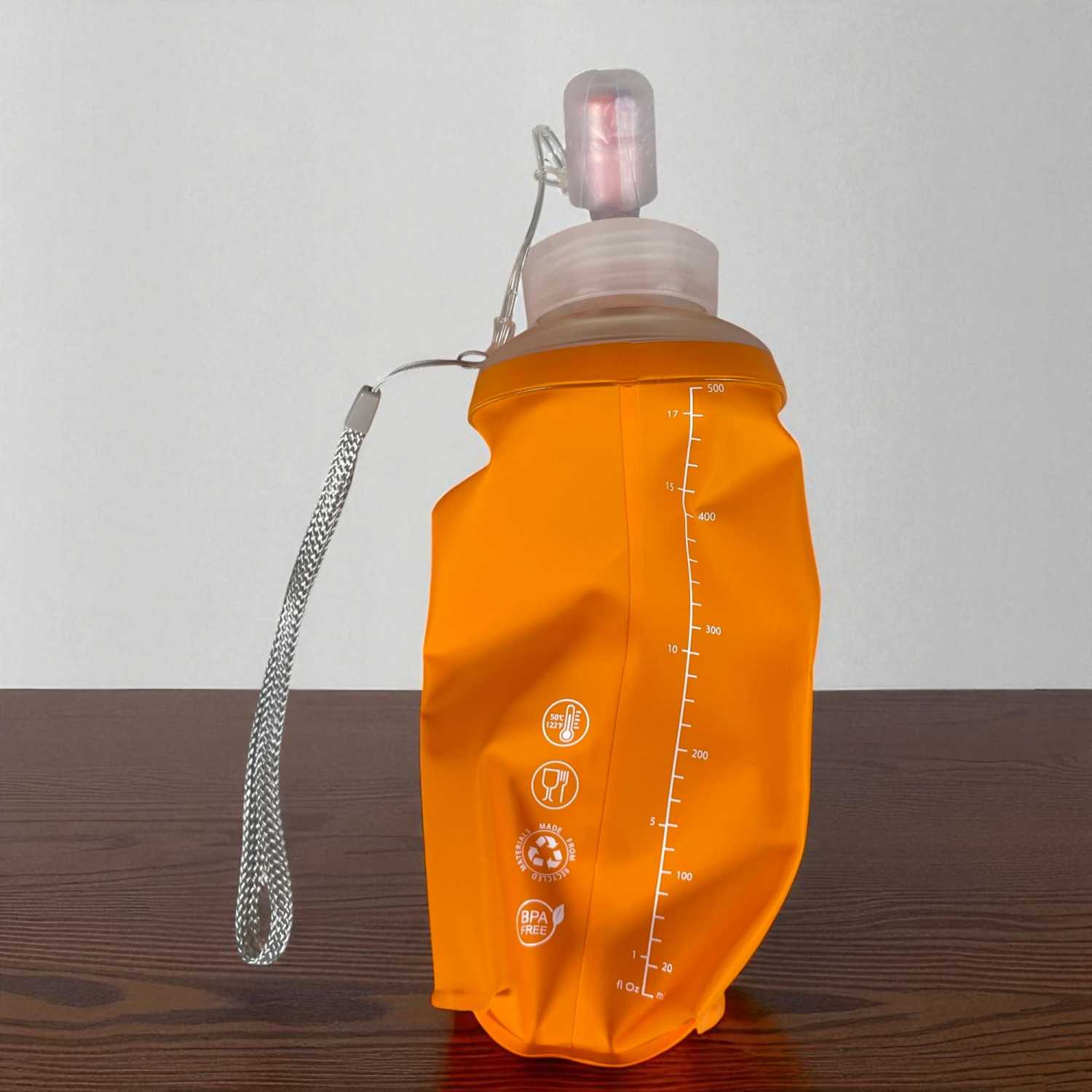 ginee_20260223104820041_1934651123.jpg TaffSPORT Botol Minum Soft Flask Foldable Sport Water Bottle TPU 500ml - TF877