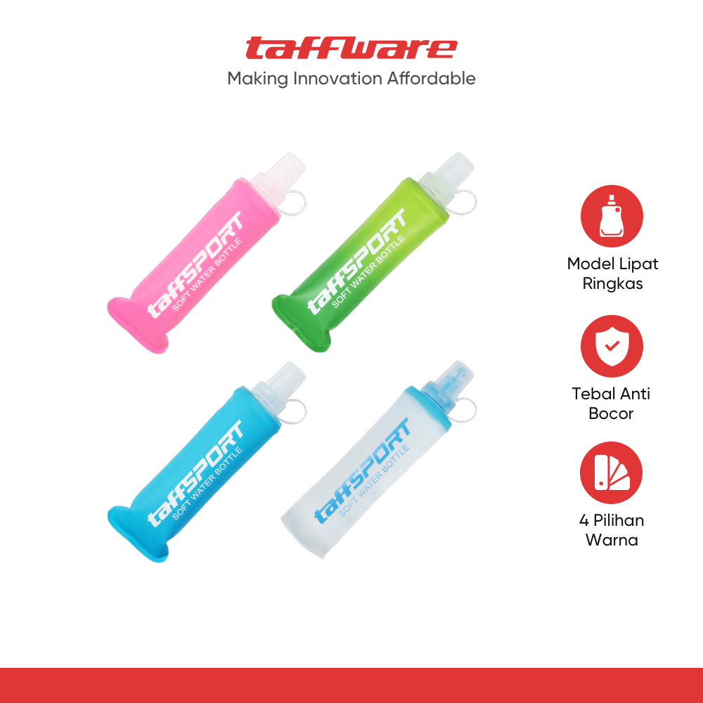 ginee_20260223104859585_7671210929.png TaffSPORT Botol Minum Soft Flask Foldable Sport Water TPU 250ml - TF-25