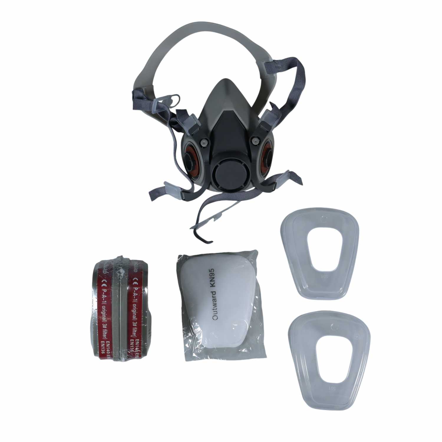 TaffGUARD Masker Gas Respirator Lab Anti Virus Half Mask 6200 - MA009