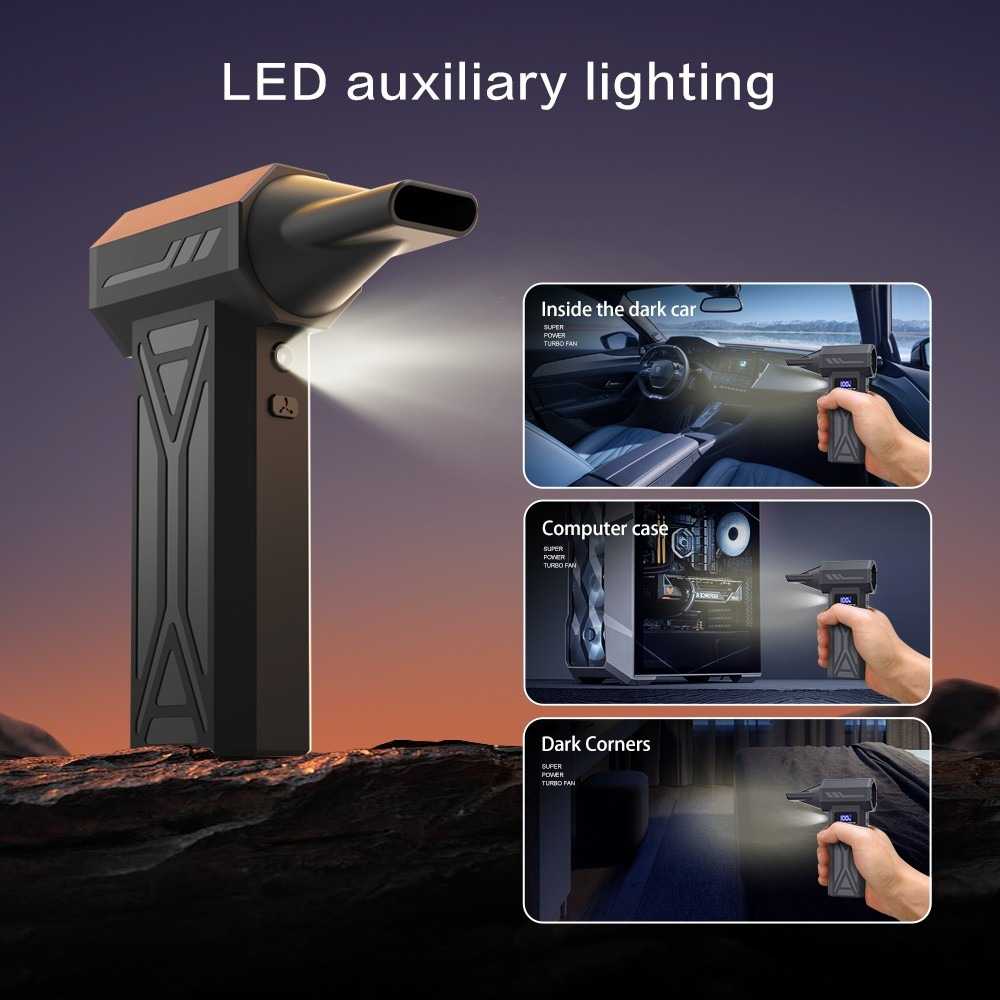 Taffware Air Duster Blower Mini Turbo Jet Fan 110000RPM 4000mAh 110W - P70