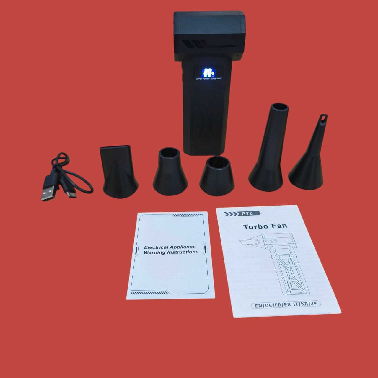 Taffware Air Duster Blower Mini Turbo Jet Fan 110000RPM 4000mAh 110W - P70