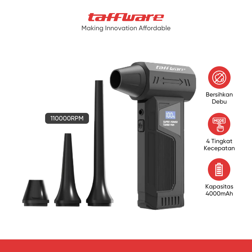 Taffware Air Duster Blower Mini Turbo Jet Fan 110000RPM 4000mAh 110W - M4