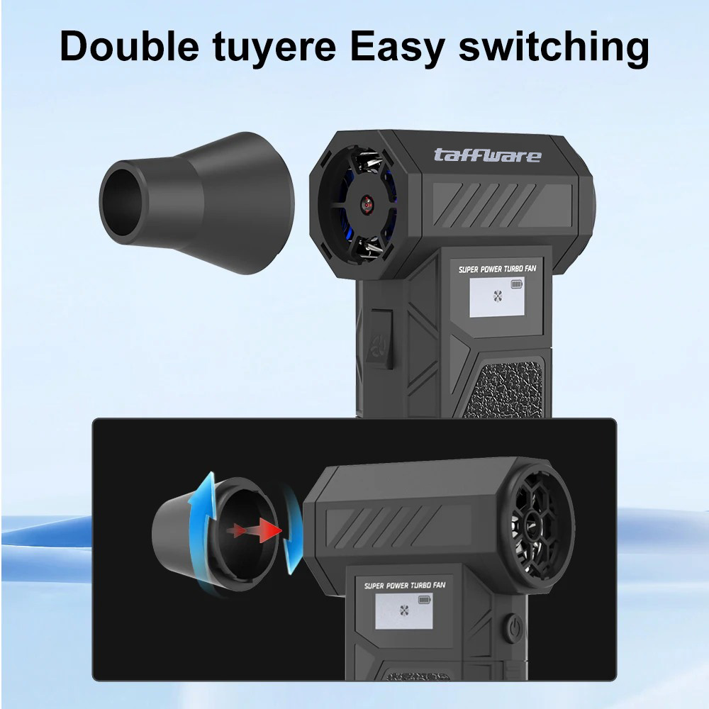 Taffware Air Duster Blower Mini Turbo Jet Fan 8000mAh 245W with Nozzle - C29
