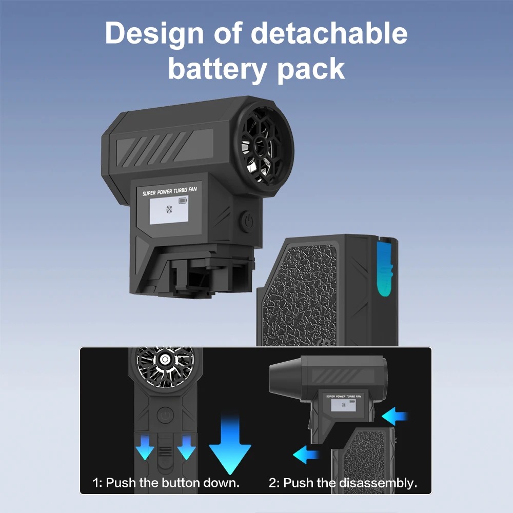 Taffware Air Duster Blower Mini Turbo Jet Fan 8000mAh 245W with Nozzle - C29