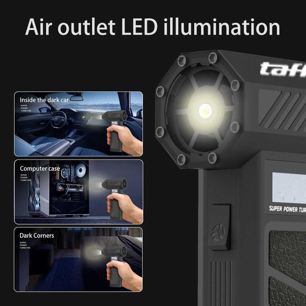 Taffware Air Duster Blower Vacuum Turbo Jet Fan 130000RPM 8000Pa 184W - P30