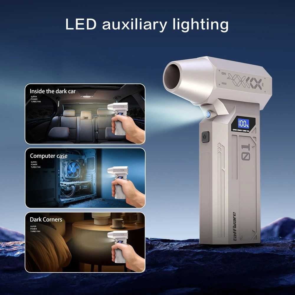 Taffware Air Duster Blower Mini Turbo Jet Fan 120000RPM 5200mAh 184W - Z1