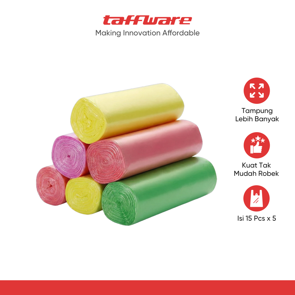 TaffPACK Kantong Plastik Sampah Disposable Bag 5 Roll - LKL-001