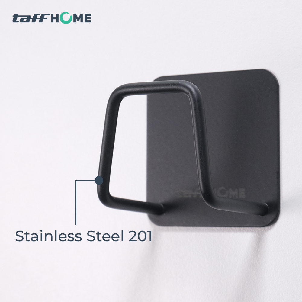 TaffHOME Gantungan Dinding Tempel Waterproof Wall Hook Stainless Steel - TH201