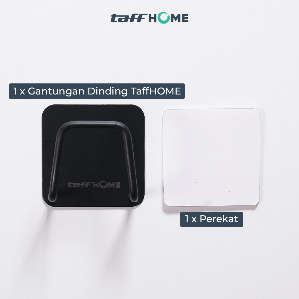 TaffHOME Gantungan Dinding Tempel Waterproof Wall Hook Stainless Steel - TH201