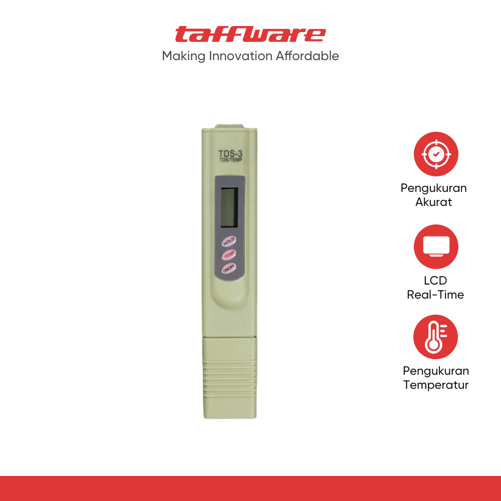 TaffHOME TDS Meter Alat Ukur Kualitas Air Water Quality Tester - TDS-3