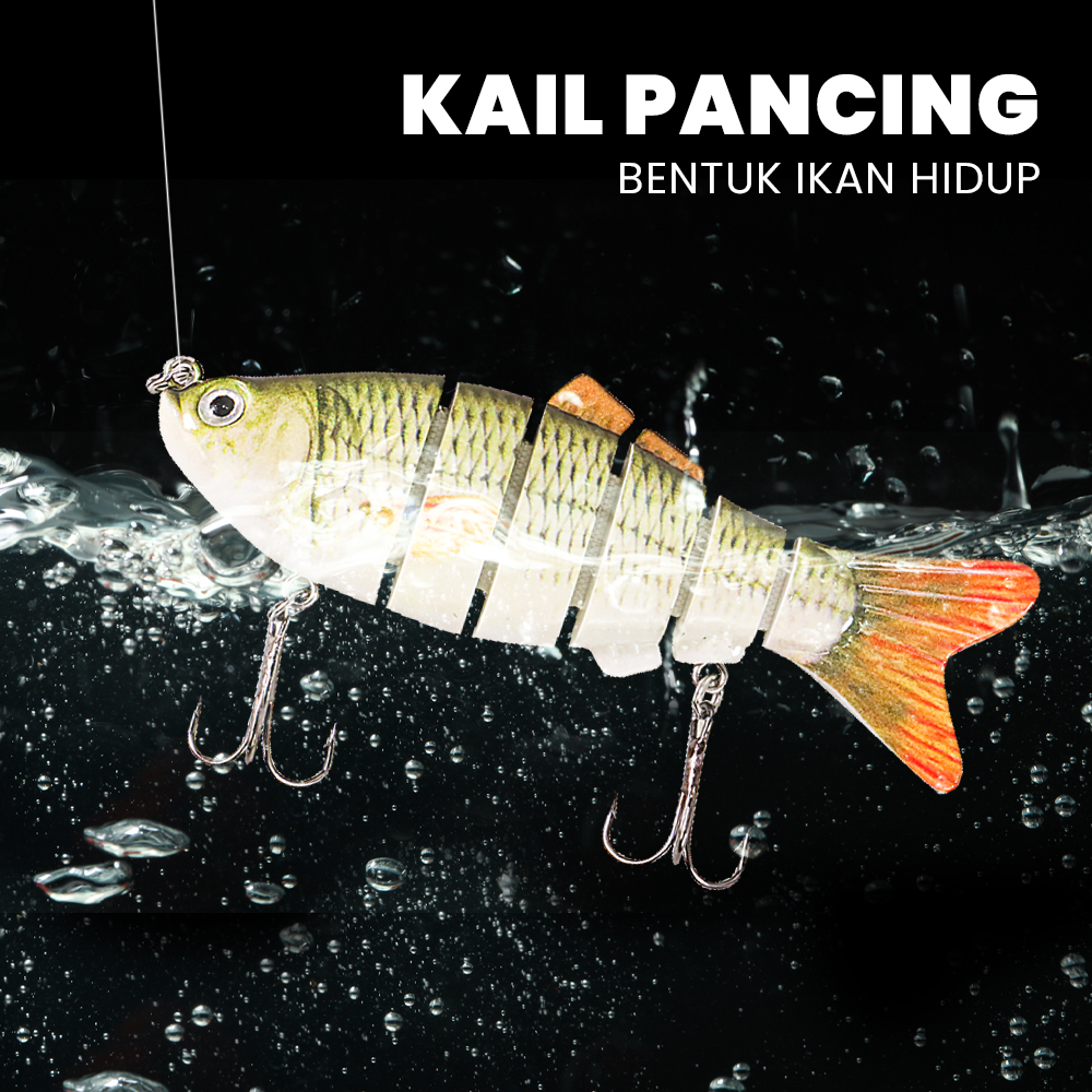 TaffSPORT Kail Pancing Bentuk Ikan Hidup Fish Lure Bait 9.5cm - VSJ06-4
