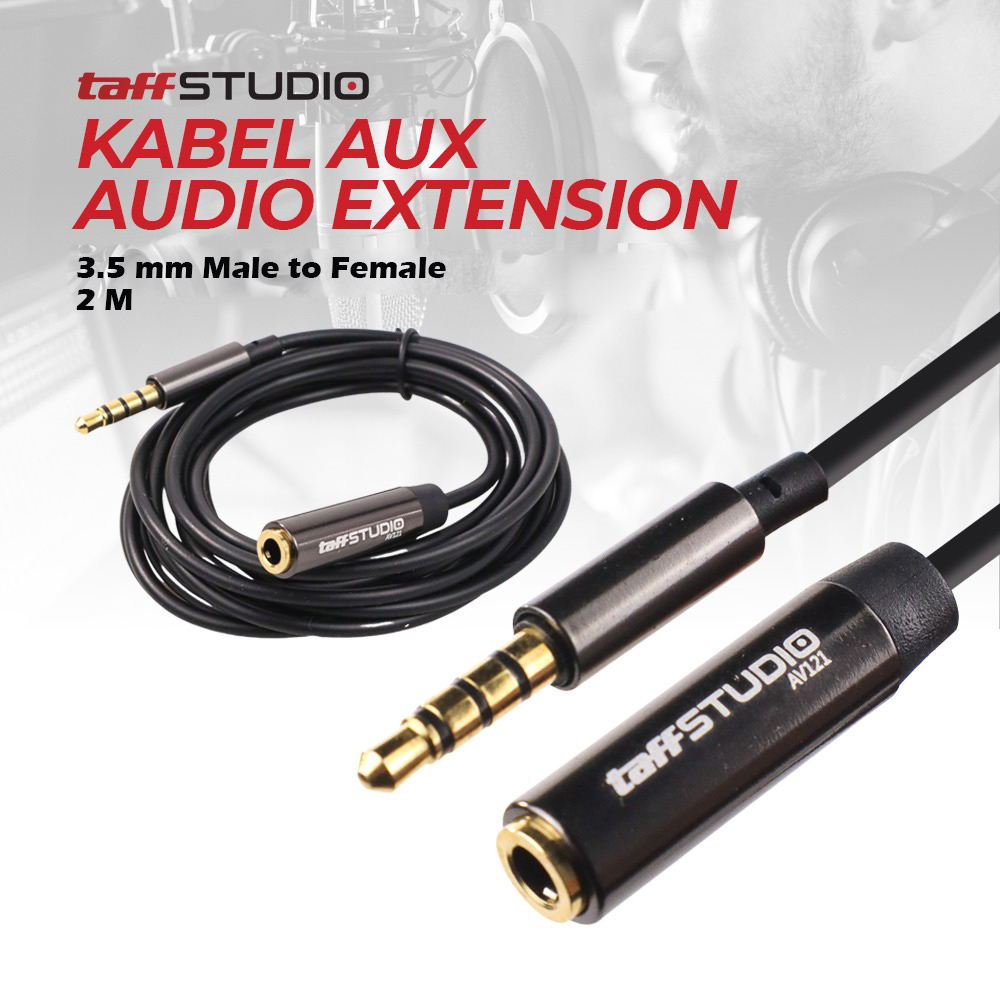TaffSTUDIO Kabel Aux Audio Extension 3.5mm Male to Female - AV121