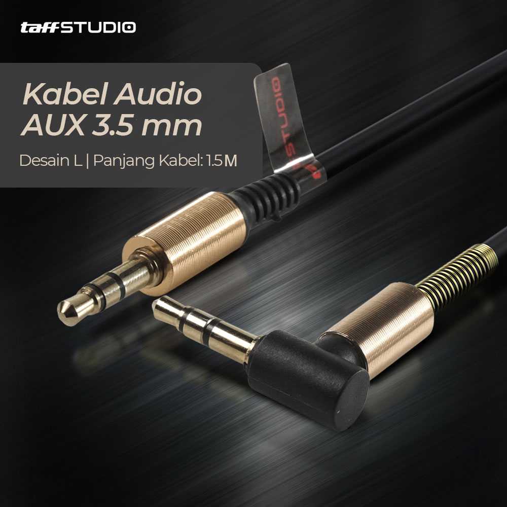 TaffSTUDIO Kabel Audio AUX 3.5mm Spring L Jack 1.5M - ZHY43938