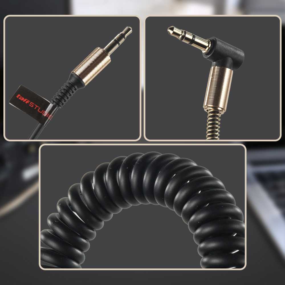 TaffSTUDIO Kabel Audio AUX 3.5mm Spring L Jack 1.5M - ZHY43938