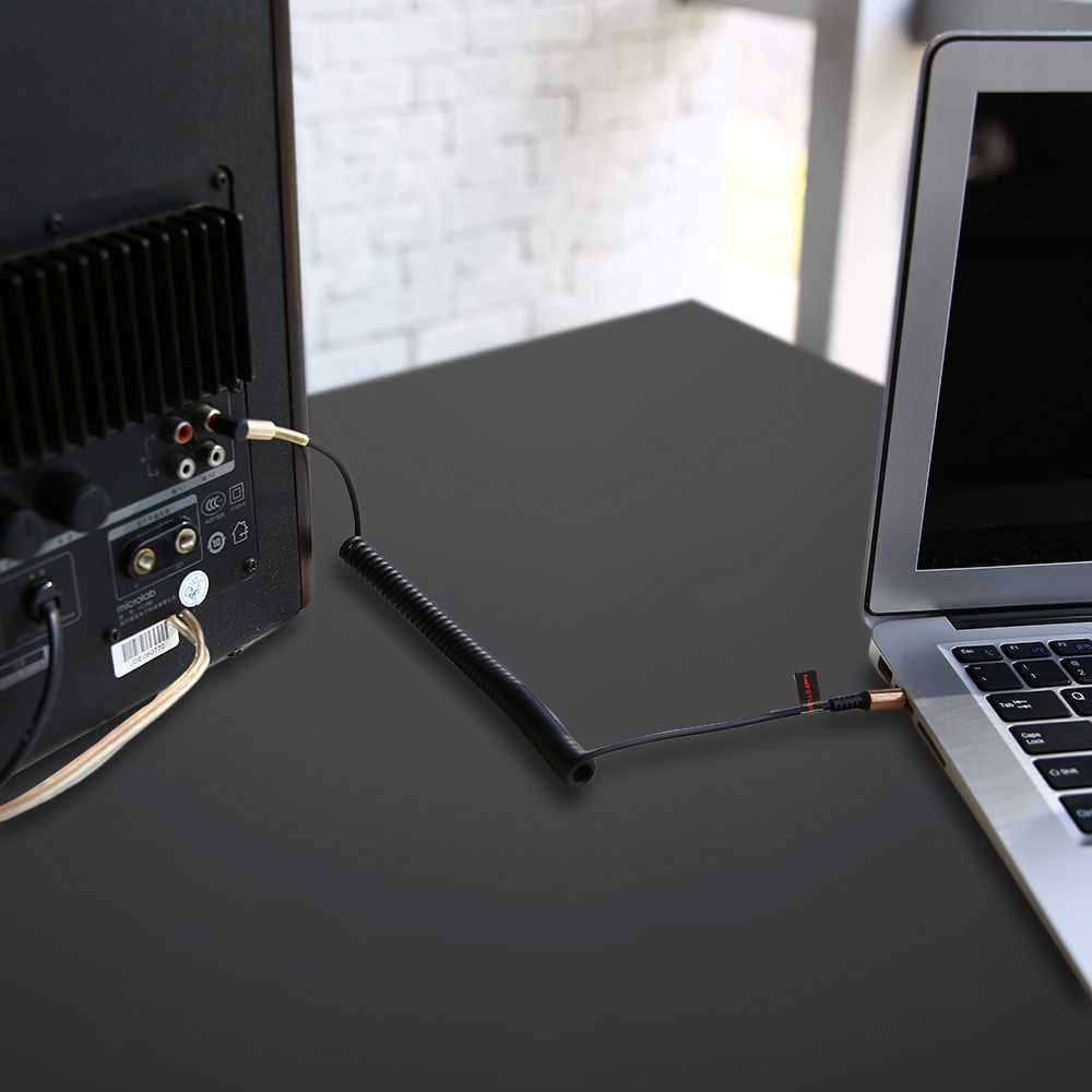 TaffSTUDIO Kabel Audio AUX 3.5mm Spring L Jack 1.5M - ZHY43938