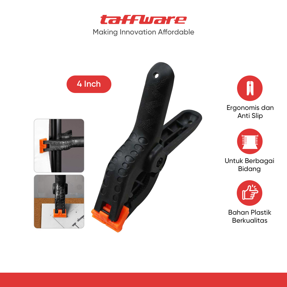 TaffSTUDIO Klip Jepit Backdrop Studio Fotografi Woodworking 4 Inch - PB-A06