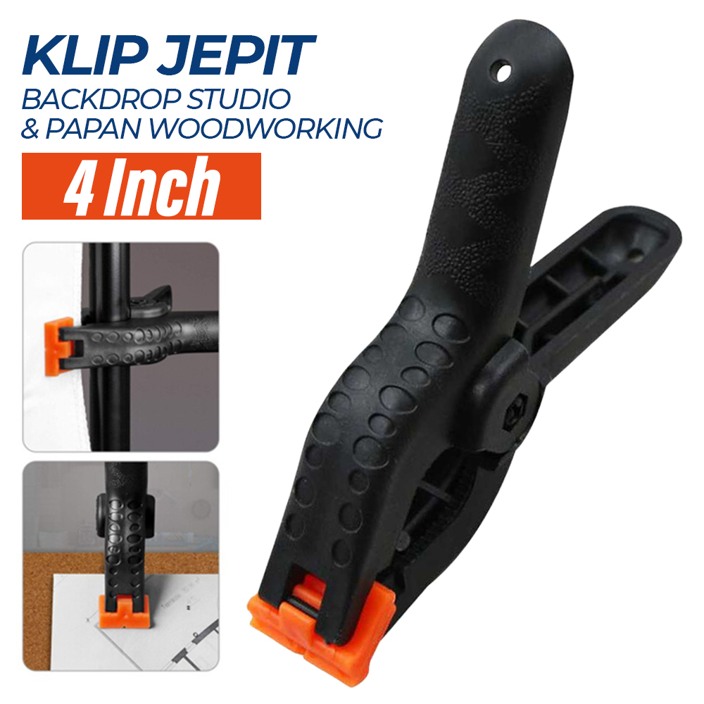 TaffSTUDIO Klip Jepit Backdrop Studio Fotografi Woodworking 4 Inch - PB-A06