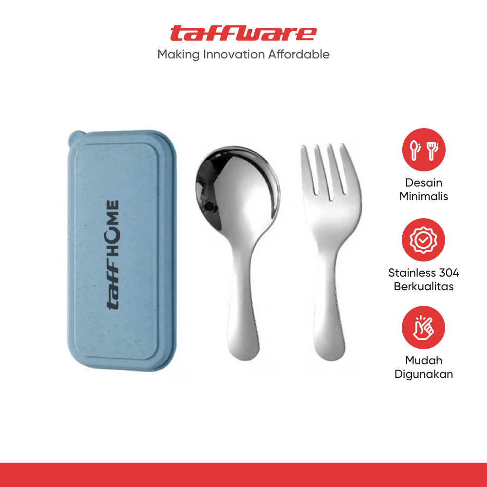 TaffHOME Sendok dan Garpu Mini Cutlery Spoon 304 Stainless Steel - R-304