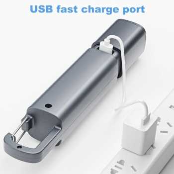 TaffLED Senter LED USB Rechargeable Zoom Flashlight 300 Lumens - ZJ-119