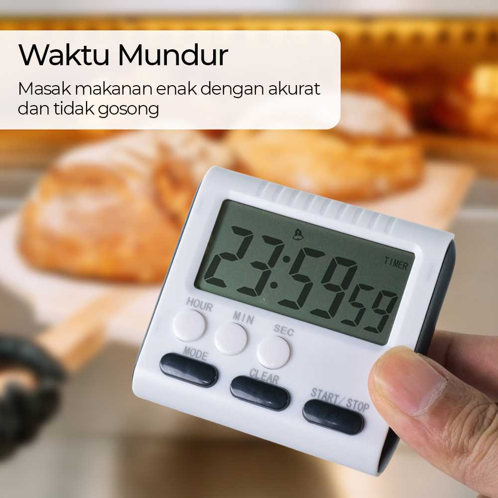 TaffHOME Timer Masak Dapur Magnetic Stand Kitchen Countdown Clock - JS-183