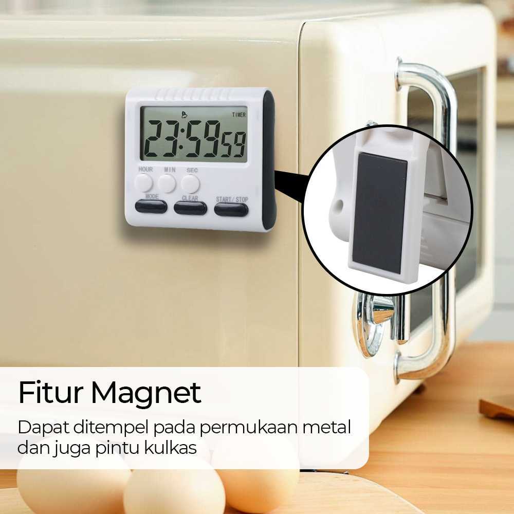 TaffHOME Timer Masak Dapur Magnetic Stand Kitchen Countdown Clock - JS-183