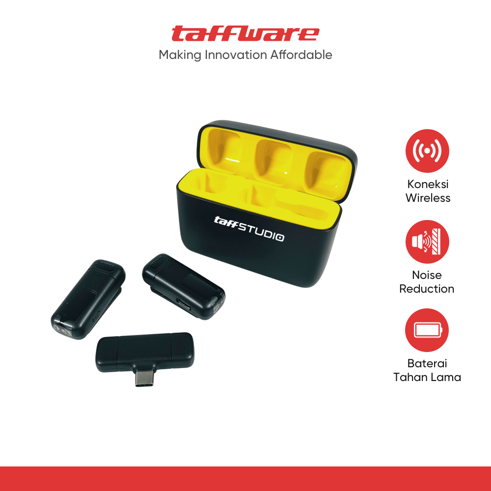 TaffSTUDIO Wireless Lavalier Lapel Microphone Vlogger Type C 2.4GHz - K6
