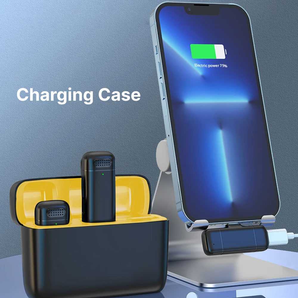 TaffSTUDIO Wireless Lavalier Lapel Microphone Vlogger Type C 2.4GHz - K6