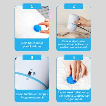 TaffHOME Pompa Vakum Baju Elektrik Vacuum Bag Pump EU Plug 3-5 kPa - GR-202