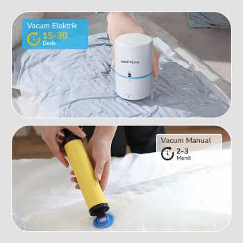 TaffHOME Pompa Vakum Baju Elektrik Vacuum Bag Pump EU Plug 3-5 kPa - GR-202