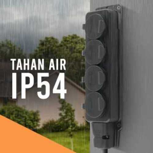 Taffware Stop Kontak Outdoor Terminal Anti Air IP54 16A 250V EU - T36