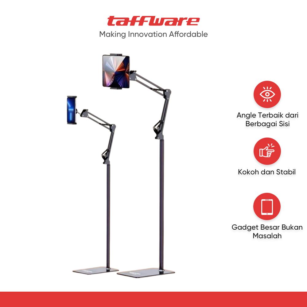 TaffSTUDIO Floor Stand Lazypod Smartphone iPad Tablet Holder 134cm - DONGC-001