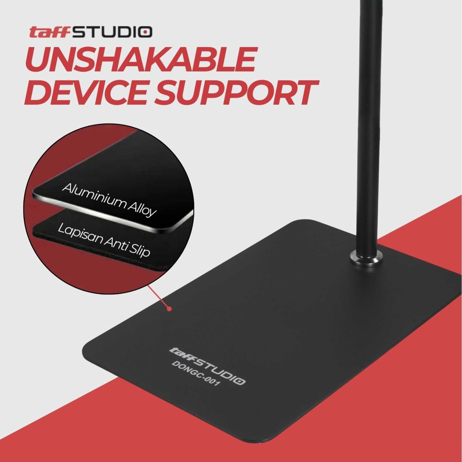 ginee_20260317152418616_2648603483.jpg TaffSTUDIO Floor Stand Lazypod Smartphone iPad Tablet Holder 134cm - DONGC-001