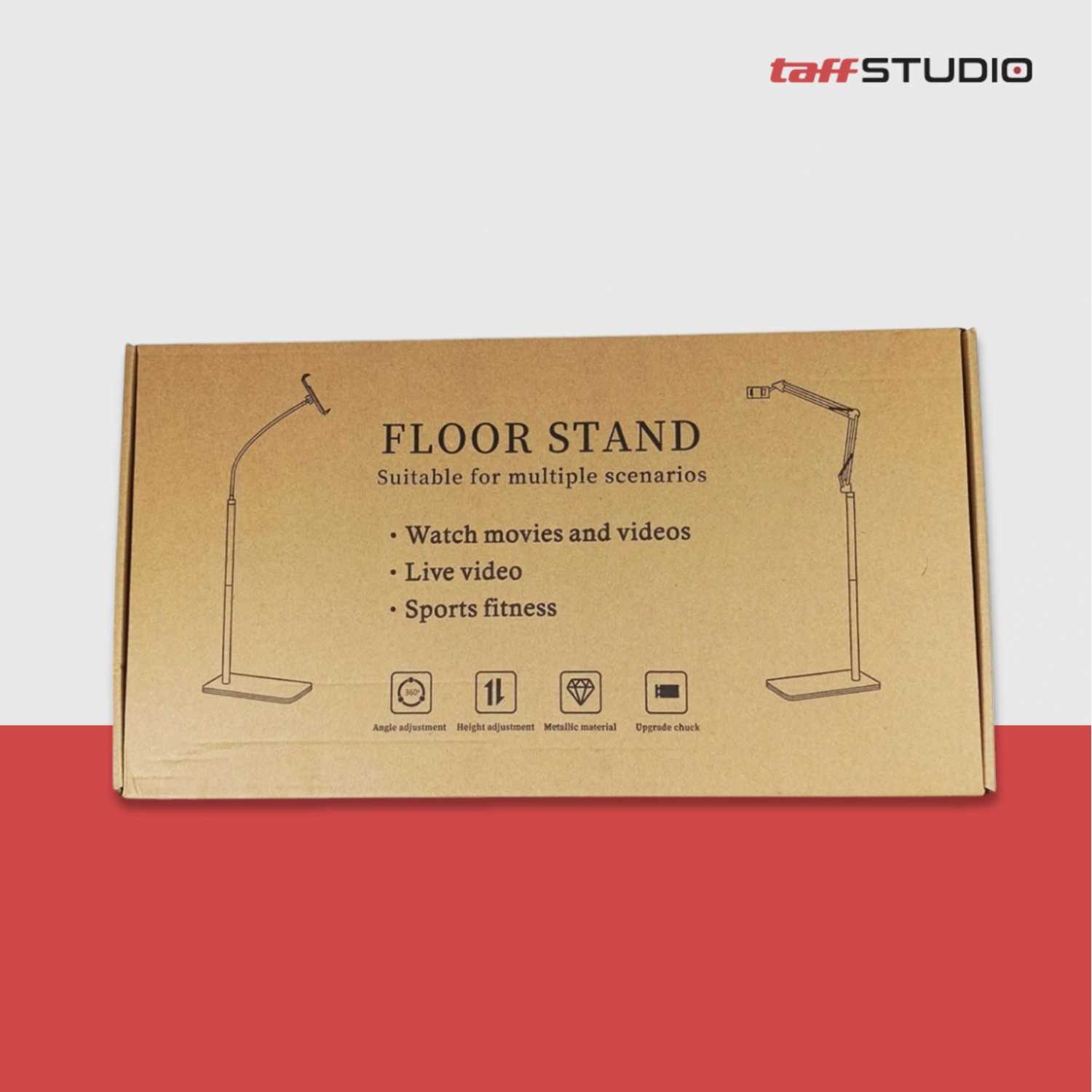 ginee_20260317152418902_0279088202.jpg TaffSTUDIO Floor Stand Lazypod Smartphone iPad Tablet Holder 134cm - DONGC-001