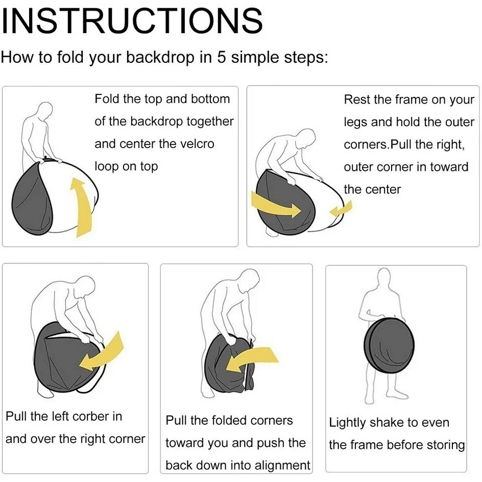 TaffSTUDIO Reflektor Cahaya Fotografi Studio 2in1 Foldable 60cm - YE-R110