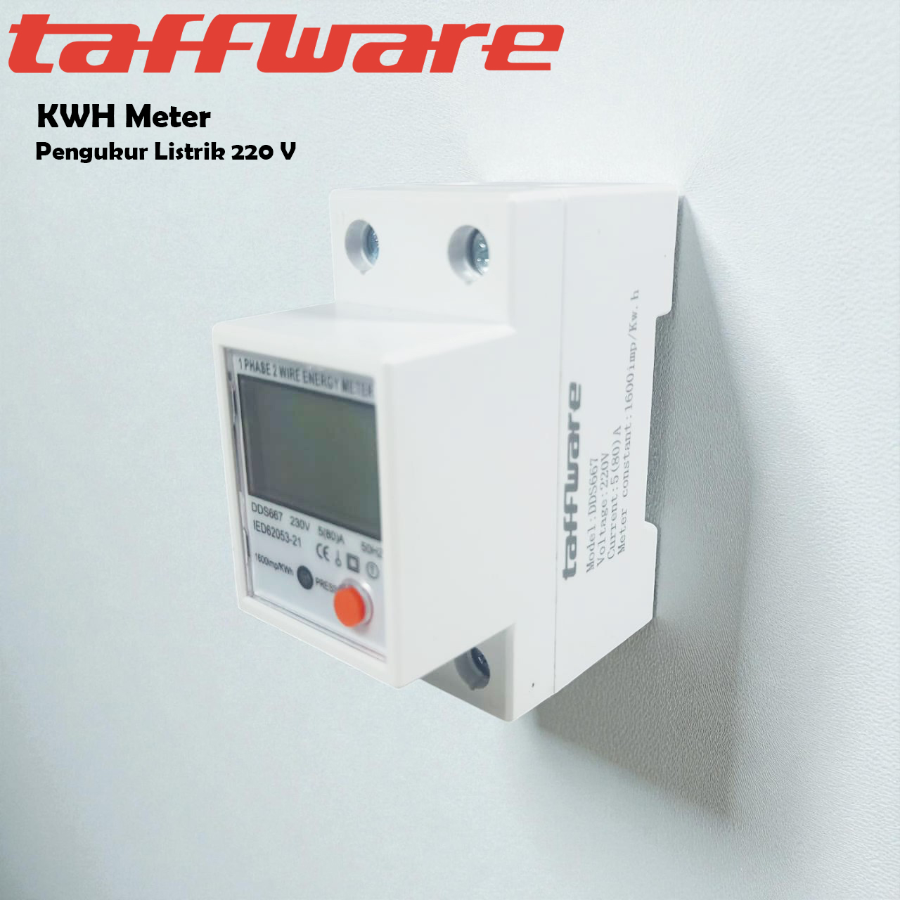 Taffware kWh Pengukur Listrik Power Voltmeter 220V - DDS667