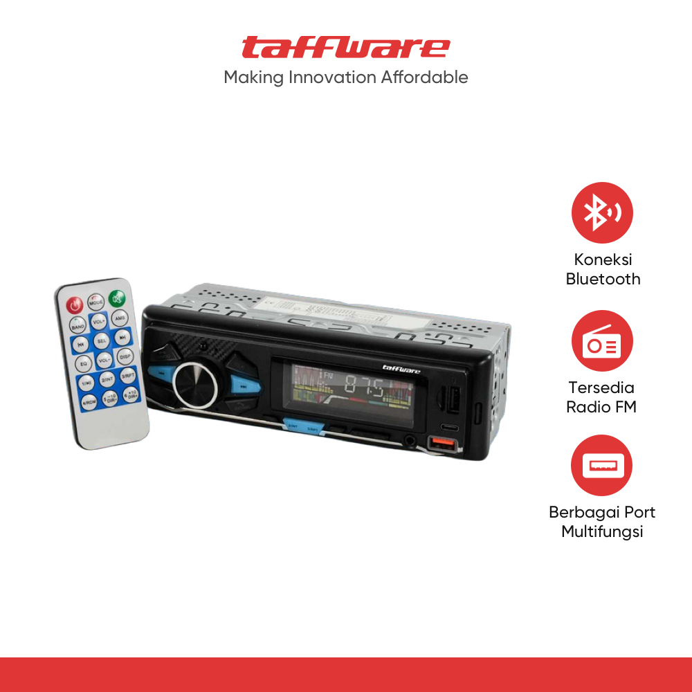 Taffware Tape Mobil Audio MP3 Player Bluetooth Dual USB Hands Free ISO - HL32