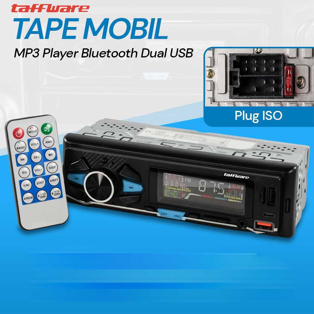 Taffware Tape Mobil Audio MP3 Player Bluetooth Dual USB Hands Free ISO - HL32