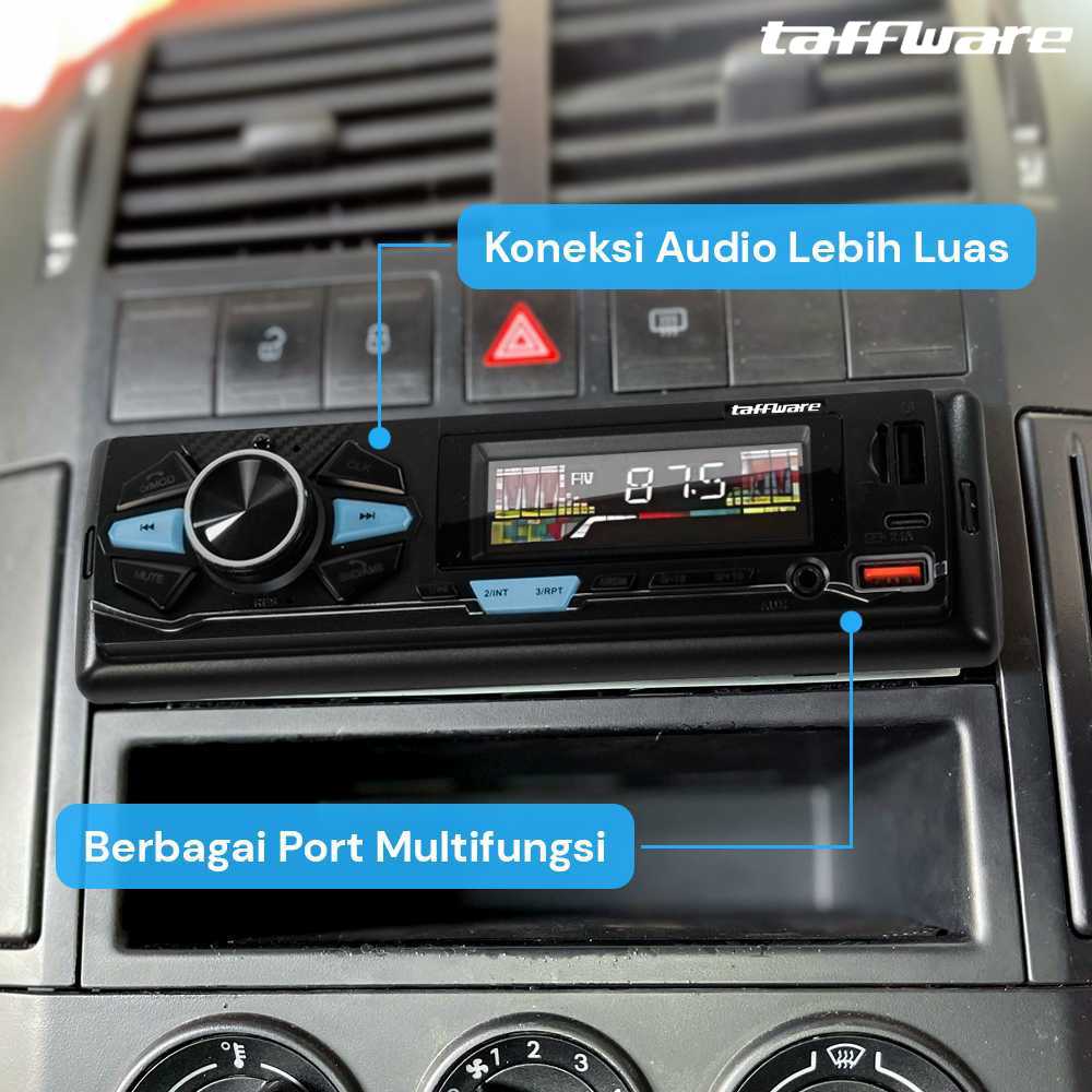 Taffware Tape Mobil Audio MP3 Player Bluetooth Dual USB Hands Free ISO - HL32