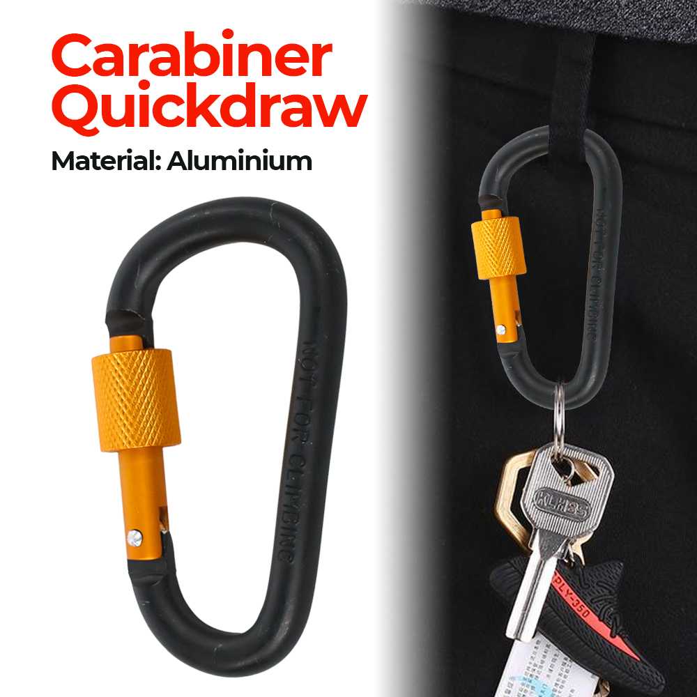 TaffSPORT Karabiner Gantungan Tas Aluminium Quickdraw Carabiner - K12L