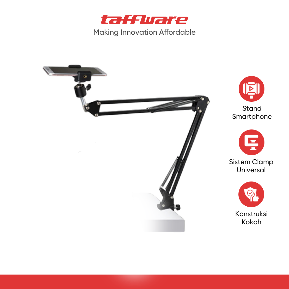 TaffSTUDIO Smartphone Holder Suspension Boom Scissor Arm Stand - NB-35