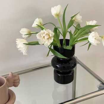 TaffHOME Vas Bunga Kaca Nordic Bottle Vase Flower Pot Home Decor 18cm - AM-18