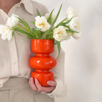 TaffHOME Vas Bunga Kaca Nordic Bottle Vase Flower Pot Home Decor 18cm - AM-18