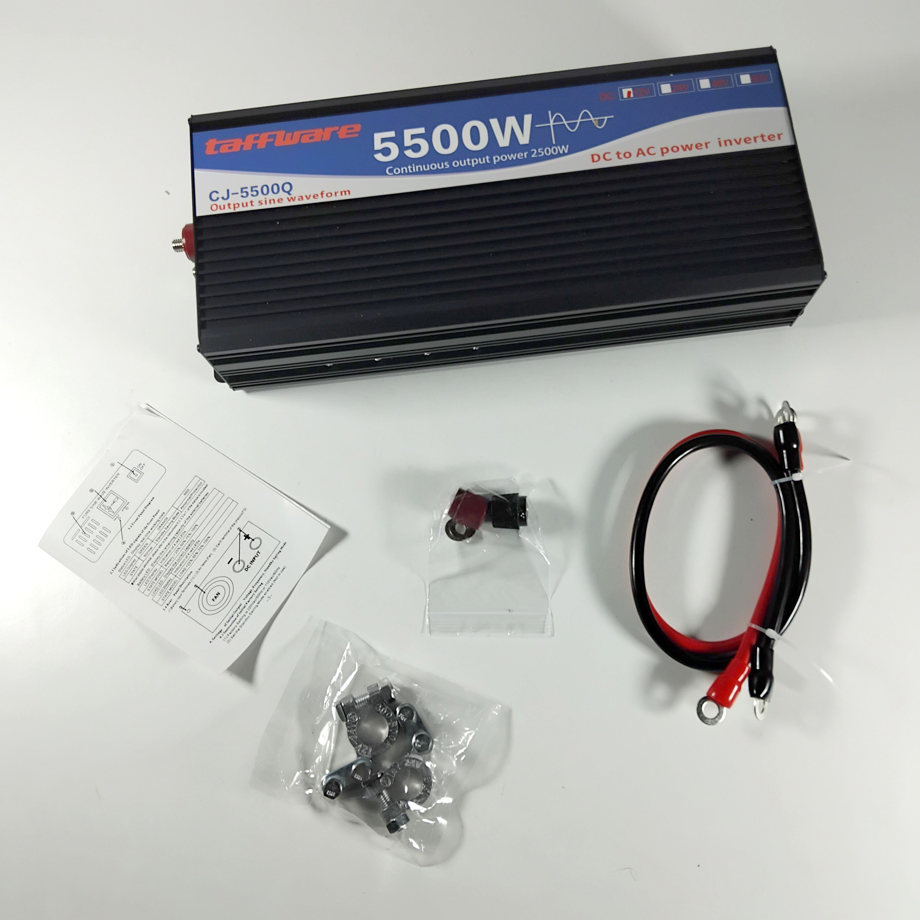 Taffware Power Inverter Pure Sine Wave DC 12V to AC 220V 5500W - CJ-5500Q