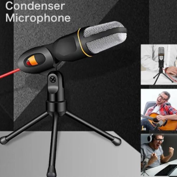 TaffSTUDIO Mikrofon Kondenser Microphone Condenser Podcast with Stand - SF-666