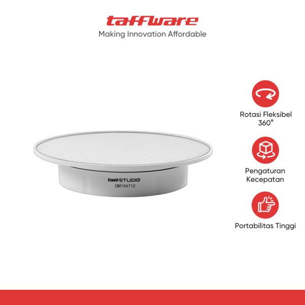 TaffSTUDIO Alas Putar Fotografi Suede Rotating 360 Turntable 20cm - QM104712
