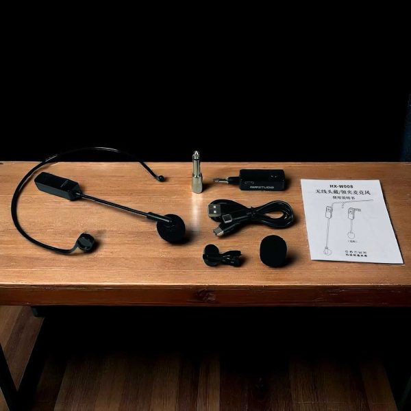 TaffSTUDIO Wireless Lavalier Lapel Microphone 6.35mm Adapter 2.4G - HX-W008