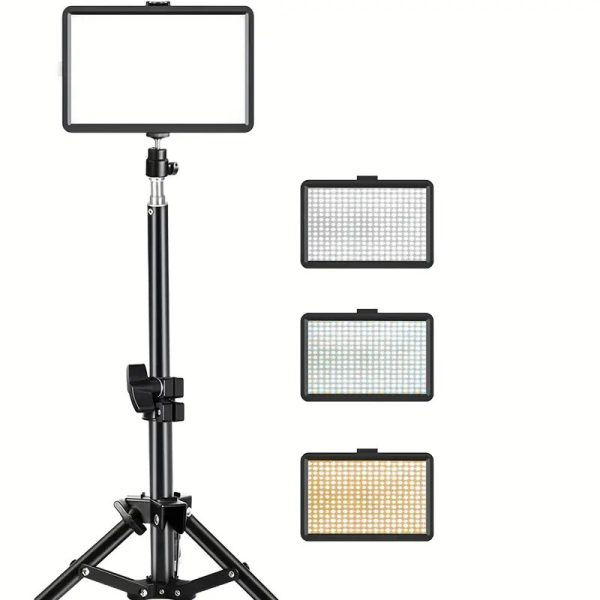 TaffSTUDIO Lampu Studio Fill Light Dimmable 3in1 Color with Tripod - ZD610