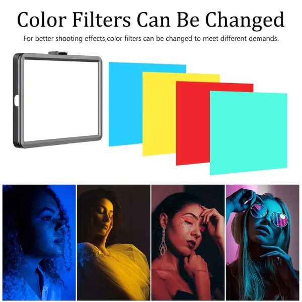 TaffSTUDIO Lampu Studio Fill Light Dimmable 3in1 Color with Tripod - ZD610