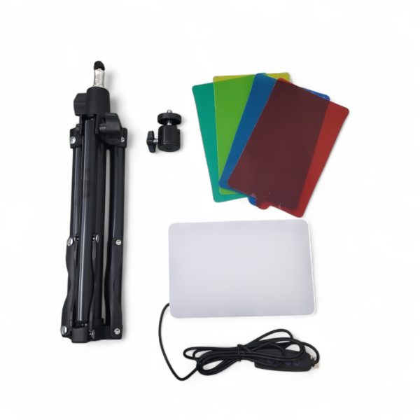 TaffSTUDIO Lampu Studio Fill Light Dimmable 3in1 Color with Tripod - ZD610