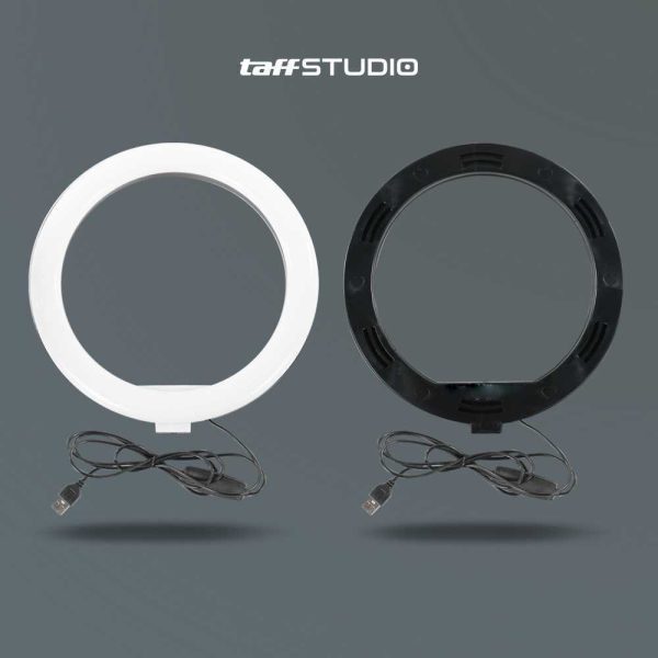 TaffSTUDIO Lampu Ring Light LED 3in1 Color Phone Holder 25.4cm 10W - QX-260